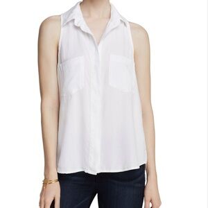 ⭐️40% Off⭐️ Bella Dahl Sleeveless White Button Down